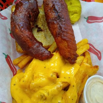 Crazy D's Hot Chicken - "Medium" boneless chix w/real cheese fries - Chicken Shop Near Me - Reno, Nevada Crazy D's Hot Chicken - "Medium" boneless chix w/real cheese fries - Chicken Shop Near Me - Reno, Nevada