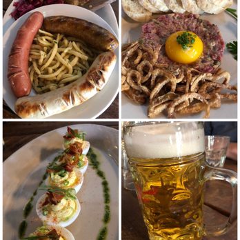 Bohemian Biergarten - Wurst Platter, Steak Tartare, Beer & Deviled Eggs 5-12-2019 - German Near Me - Boulder, Colorado Bohemian Biergarten - Wurst Platter, Steak Tartare, Beer & Deviled Eggs 5-12-2019 - German Near Me - Boulder, Colorado