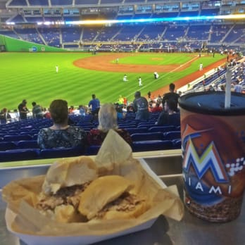 Miami Marlins - Great standing view to eat my poor excuse of a pork sandwich. - Professional Sports Teams Near Me - Miami, Florida Miami Marlins - Great standing view to eat my poor excuse of a pork sandwich. - Professional Sports Teams Near Me - Miami, Florida
