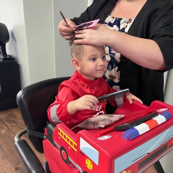 Tangle Free - Enjoying his 3rd ever haircut - Hair Salons Near Me - Carmichael, California