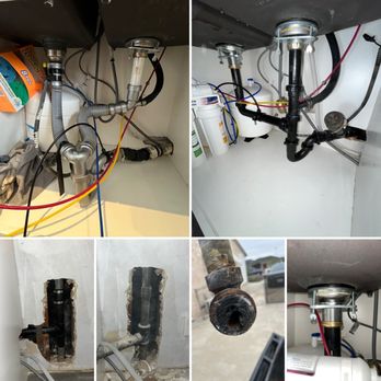 Jose M Plumbing - Before and after. Old drain pipe was in the way of new dishwasher. Also replacing the 2 drains for sink. - Plumbing Near Me Jose M Plumbing - Before and after. Old drain pipe was in the way of new dishwasher. Also replacing the 2 drains for sink. - Plumbing Near Me