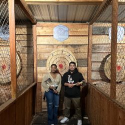 Yosemite Axe Throwing - A picture Dylan took of us.