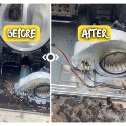 DSL Appliances Repair - Dryer cleaning before & after - DSL Appliances Repair