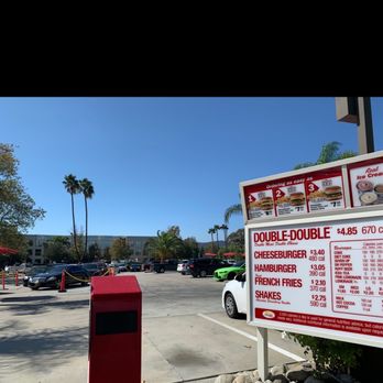In-N-Out Burger - Menu and drive thru line - Fast Food Near Me - Temecula, California