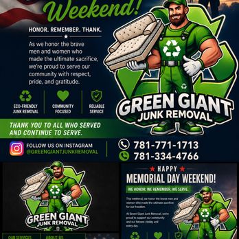 Green Giant Junk Removal - Junk Removal & Hauling Near Me - Wakefield, Massachusetts Green Giant Junk Removal - Junk Removal & Hauling Near Me - Wakefield, Massachusetts