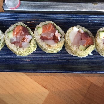 Sushi Ran - Rainbow type roll - Sushi Bars Near Me - Sausalito, California