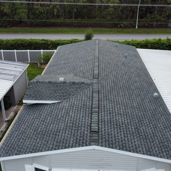 SonShine Roofing - Overhead drone view of the roof. - Roofing Near Me - Sarasota, Florida SonShine Roofing - Overhead drone view of the roof. - Roofing Near Me - Sarasota, Florida