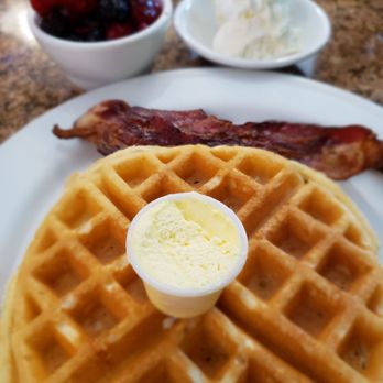 Three Flavors Kitchen - Waffles with berries and cream on the side - Mexican Near Me - Nooksack, Washington Three Flavors Kitchen - Waffles with berries and cream on the side - Mexican Near Me - Nooksack, Washington