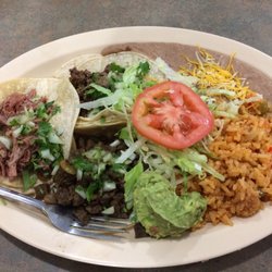Don Pedros - Combo with 3 beef tacos: one shredded beef, one ground beef, one steak taco.