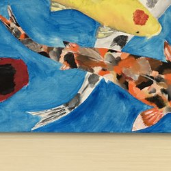 REHAB at Aiea - The spotted koi I painted