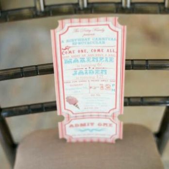 Cascade Fine Catering - Vintage carnival invitation - Caterers Near Me - Hamden, Connecticut