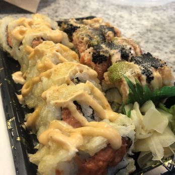 Mori Sushi - 9. Crazy Roll (on the left) 11. Sumo Roll (on the right) - Sushi Bars Near Me - Indianapolis, Indiana Mori Sushi - 9. Crazy Roll (on the left) 11. Sumo Roll (on the right) - Sushi Bars Near Me - Indianapolis, Indiana