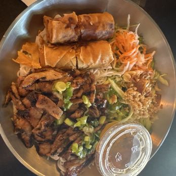 Pho Kitchen - Vermicelli with BBQ pork and egg rolls - Desserts Near Me - San Jose, California Pho Kitchen - Vermicelli with BBQ pork and egg rolls - Desserts Near Me - San Jose, California