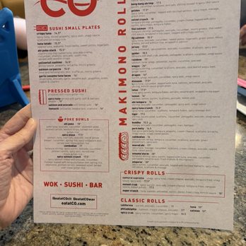 CO - Menu - Asian Fusion Near Me - Charlotte, North Carolina