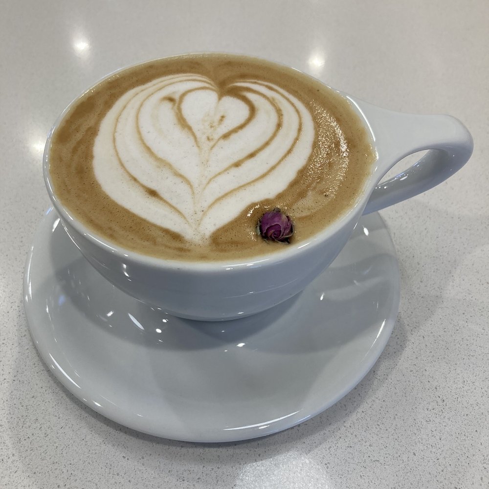 FreeForm Coffee Roasters - Lavender rose latte, a seasonal latte - Coffee Roasteries Near Me - Sedona, Arizona