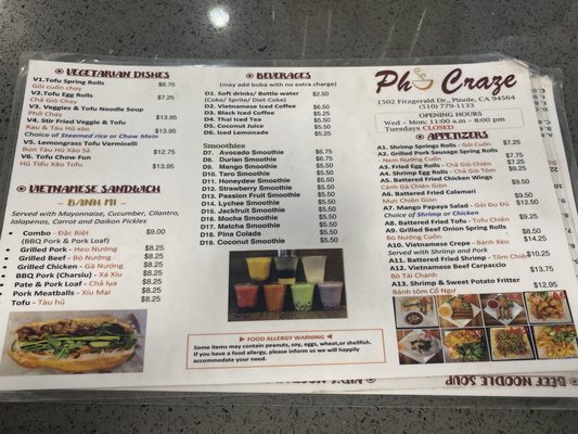 Menu photo 1 Pho Craze Pinole, CA Menu photo 1 Pho Craze Pinole, CA