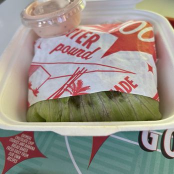 P. Terry's Burger Stand - Lettuce wrap cheese burger - Burgers Near Me - Lakeway, Texas P. Terry's Burger Stand - Lettuce wrap cheese burger - Burgers Near Me - Lakeway, Texas