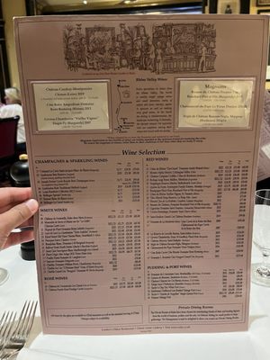 Menu photo 6 Rules London, XGL Menu photo 6 Rules London, XGL
