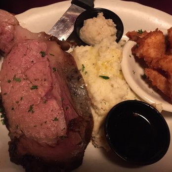 Magic Time Machine - Prime rib and shrimp, with mashed potatoes. - American Near Me - San Antonio, Texas