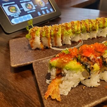 Rocket Sushi - Dragon Special Roll and Caterpillar Special Roll - Sushi Bars Near Me - San Francisco, California Rocket Sushi - Dragon Special Roll and Caterpillar Special Roll - Sushi Bars Near Me - San Francisco, California