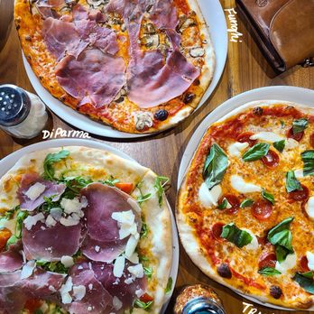 Pizzeria Omaggio - Trio Pizza, Di Parma Pizza, Prosciutto Funghi Pizza - Pizza Near Me - Charlotte, North Carolina Pizzeria Omaggio - Trio Pizza, Di Parma Pizza, Prosciutto Funghi Pizza - Pizza Near Me - Charlotte, North Carolina