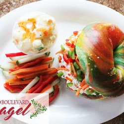 This is awesome place Boulevard Bagels