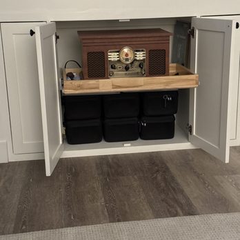 Cassidy Custom Wood Designs - Pull out drawer for victrola. - Carpenters Near Me Cassidy Custom Wood Designs - Pull out drawer for victrola. - Carpenters Near Me