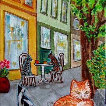Currents Gallery - Phyllice Bradner's "Cat in the City" - Art Galleries Near Me - McMinnville, Oregon