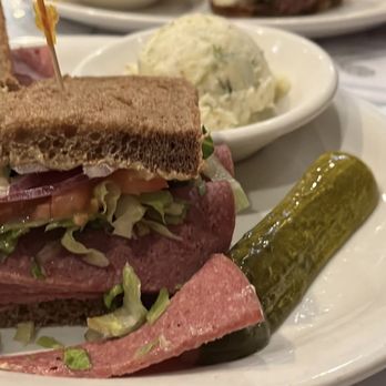 Perly's - Lottie Dottie, potato salad and pickle spear at Perly's. - Delis Near Me - Richmond, Virginia