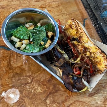 Trail Life Brewing - The vegan GJ cheesesteak and a side salad. The vegan cheesesteak is made with portobello mushrooms, eggplant, peppers, and vegan cheese. - Brewpubs Near Me - Grand Junction, Colorado Trail Life Brewing - The vegan GJ cheesesteak and a side salad. The vegan cheesesteak is made with portobello mushrooms, eggplant, peppers, and vegan cheese. - Brewpubs Near Me - Grand Junction, Colorado