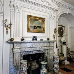 Longfellow House Washington's Headquarters - Fireplace in Parlor at Longfellow House - Washington Headquarters