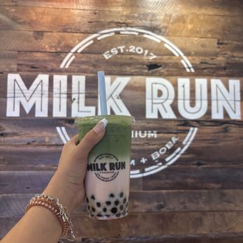 Milk Run - Strawberry Matcha Milk Tea - Coffee & Tea Near Me - Phoenix, Arizona