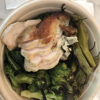 Dig Inn - Grilled chicken breast, broccoli, shishito peppers and farm greens - New American Near Me - New York, New York Dig Inn - Grilled chicken breast, broccoli, shishito peppers and farm greens - New American Near Me - New York, New York