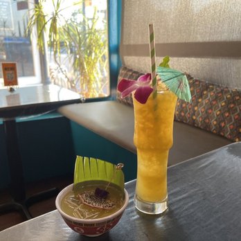 Aroi Mak Mak - Left: Sorry,Sorry,Sorry drink Right: Bang Ra Chan! Very refreshing and delicious - Cocktail Bars Near Me - Redlands, California