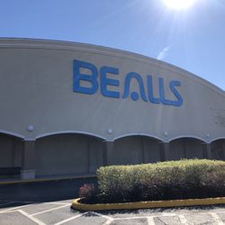 Beall's Department Store - No opening under sign in the middle. Men's department doors to far left, women's to the far right.