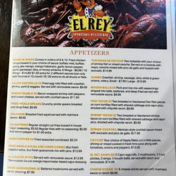El Rey Bar and Nightclub - Updated menu 4*19*26