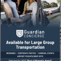 Guardian Concierge - Small to large group transportation available!