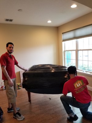Piano/Organ Moving or Items 250lb+ - UPRIGHT PIANO/SPINET – There is mandatory 3-man crew on all upright/spinet piano moves due to the weight and delicacy of these instruments. If there are stairs involved, a mandatory 4-man crew is necessary.
BABY GRANDS – A 4-man crew is required for all baby grands due to the weight, delicate nature, and care of these instruments. Piano/Organ Moving or Items 250lb+ - UPRIGHT PIANO/SPINET – There is mandatory 3-man crew on all upright/spinet piano moves due to the weight and delicacy of these instruments. If there are stairs involved, a mandatory 4-man crew is necessary.
BABY GRANDS – A 4-man crew is required for all baby grands due to the weight, delicate nature, and care of these instruments.