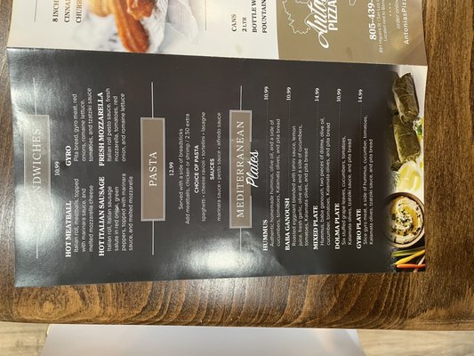 Menu photo 2 Antonia's Pizza San Luis Obispo, CA