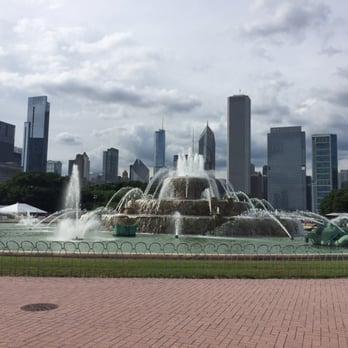 Petrillo Music Shell - Fountain and sky line - Music Venues Near Me - Chicago, Illinois