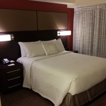 Residence Inn Bloomington - One of the bedrooms off the kitchen/sitting room - Hotels Near Me - Bloomington, Illinois