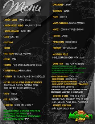 Menu photo 2 El Mesón Y Más Haines City, FL Menu photo 2 El Mesón Y Más Haines City, FL
