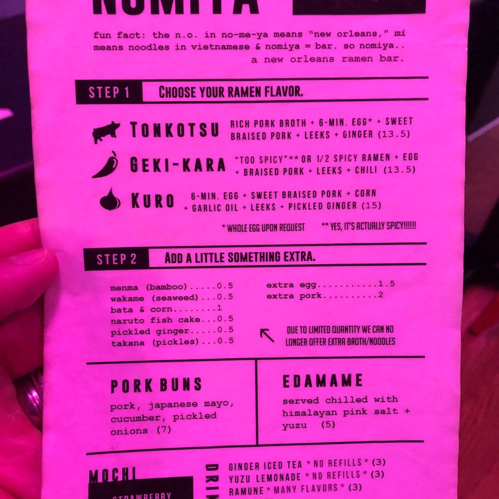Nomiya - Menu - Ramen Near Me - New Orleans, Louisiana Nomiya - Menu - Ramen Near Me - New Orleans, Louisiana
