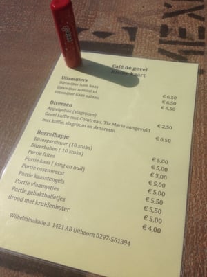 Menu photo 1 T Geveltje Uithoorn, NH