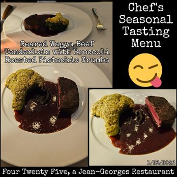 Four Twenty Five by Jean-Georges - The main entree was so tender. The broccoli looks like a tree. - American Near Me - New York, New York Four Twenty Five by Jean-Georges - The main entree was so tender. The broccoli looks like a tree. - American Near Me - New York, New York