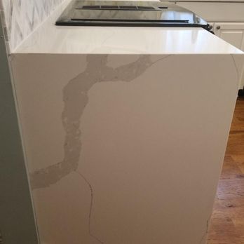 Jesri Stone - This is the 'waterfall edge' at the end of my kitchen counter. - Cabinetry Near Me - North Olmsted, Ohio Jesri Stone - This is the 'waterfall edge' at the end of my kitchen counter. - Cabinetry Near Me - North Olmsted, Ohio