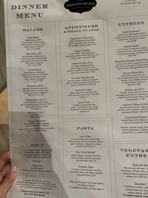 Menu photo 4 Poppycocks Traverse City, MI