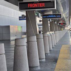 Frontier Airlines - Outdoor sign for drop-off