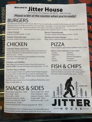 Menu photo 3 Jitter House Hoquiam, WA