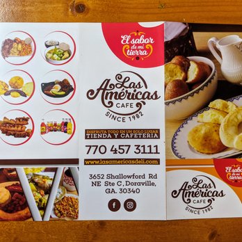 Las Americas Cafe - Paper menu (1 of 2). - Cafes Near Me - Doraville, Georgia Las Americas Cafe - Paper menu (1 of 2). - Cafes Near Me - Doraville, Georgia